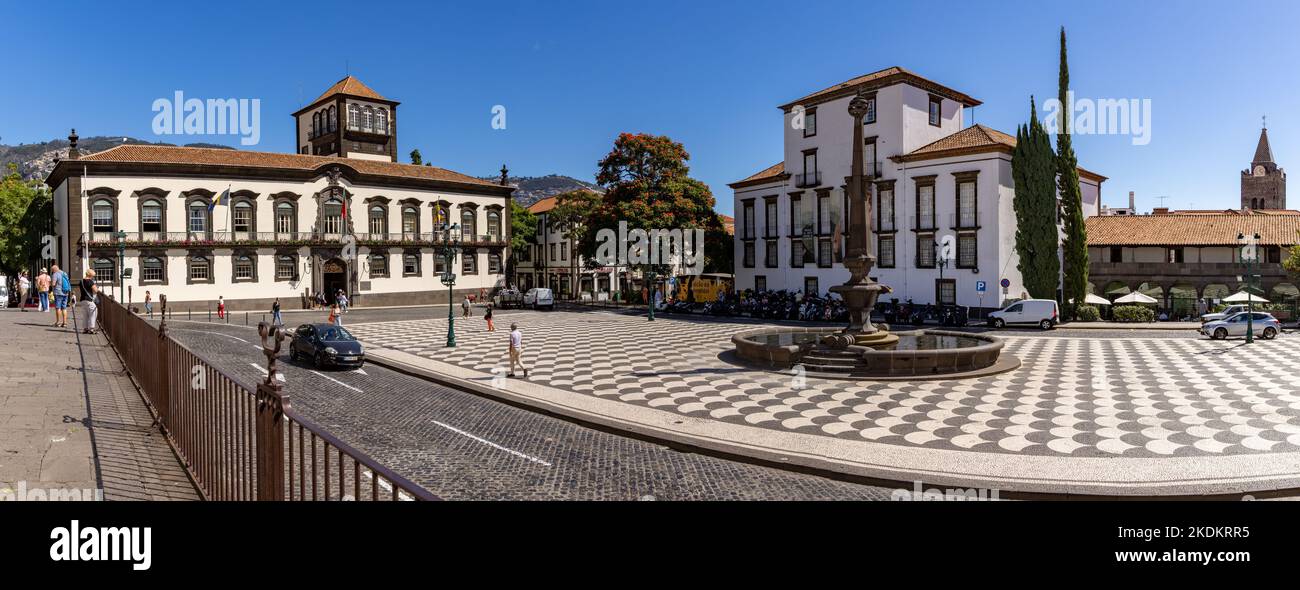 Praia do Município, Funchal, Madeira, Portogallo. Foto Stock