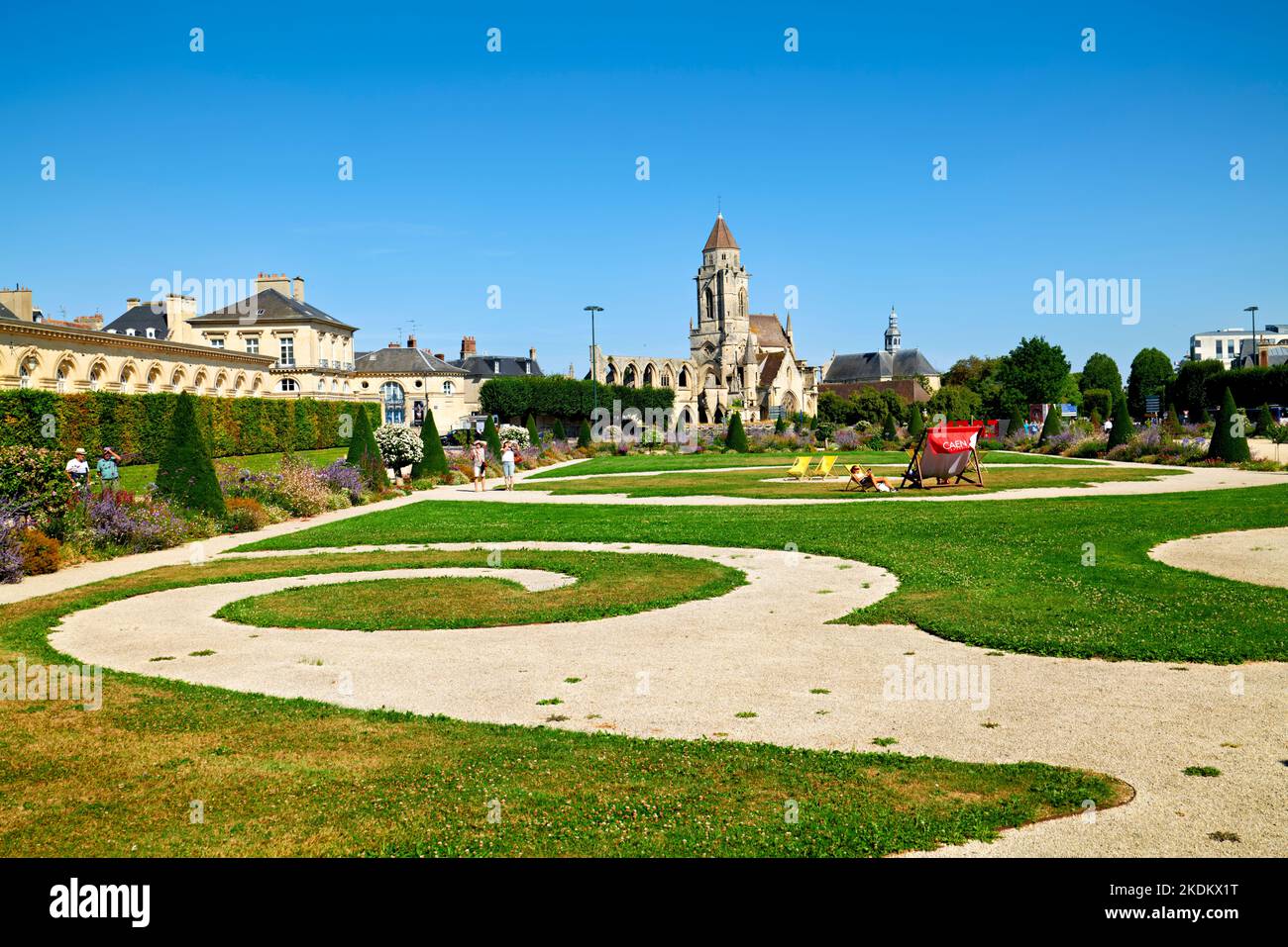 Caen Normandia Francia. Le rovine della chiesa di Saint Étienne le Vieux Foto Stock