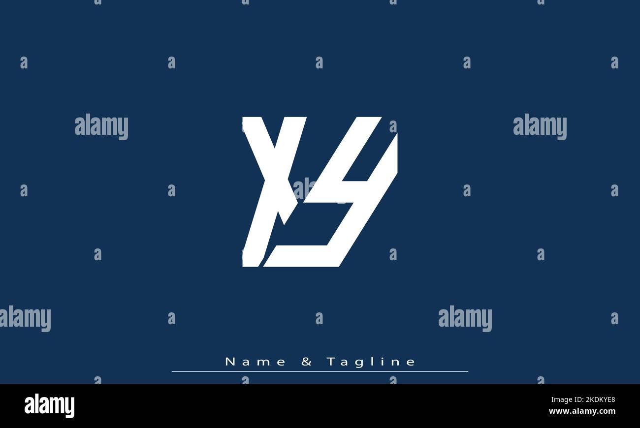 Lettere alfabetiche iniziali logo monogramma XY , YX Illustrazione Vettoriale