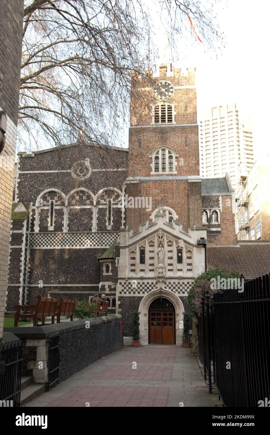 Chuch of St Bartholomew the Great, Clerkenwell, Londra - questa è la chiesa più antica di Londra (XII secolo). Foto Stock