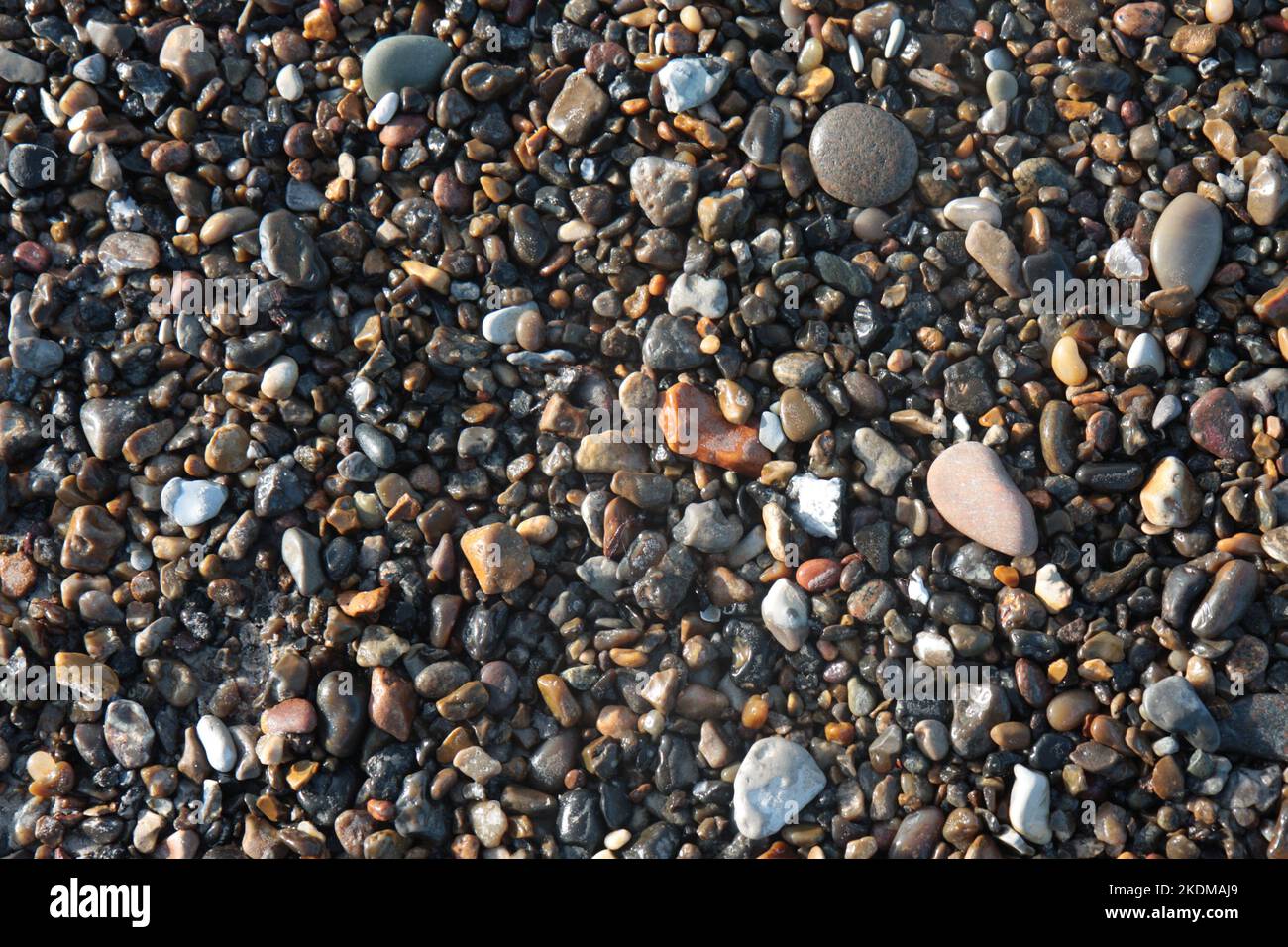 Spiaggia di ghiaia Foto Stock