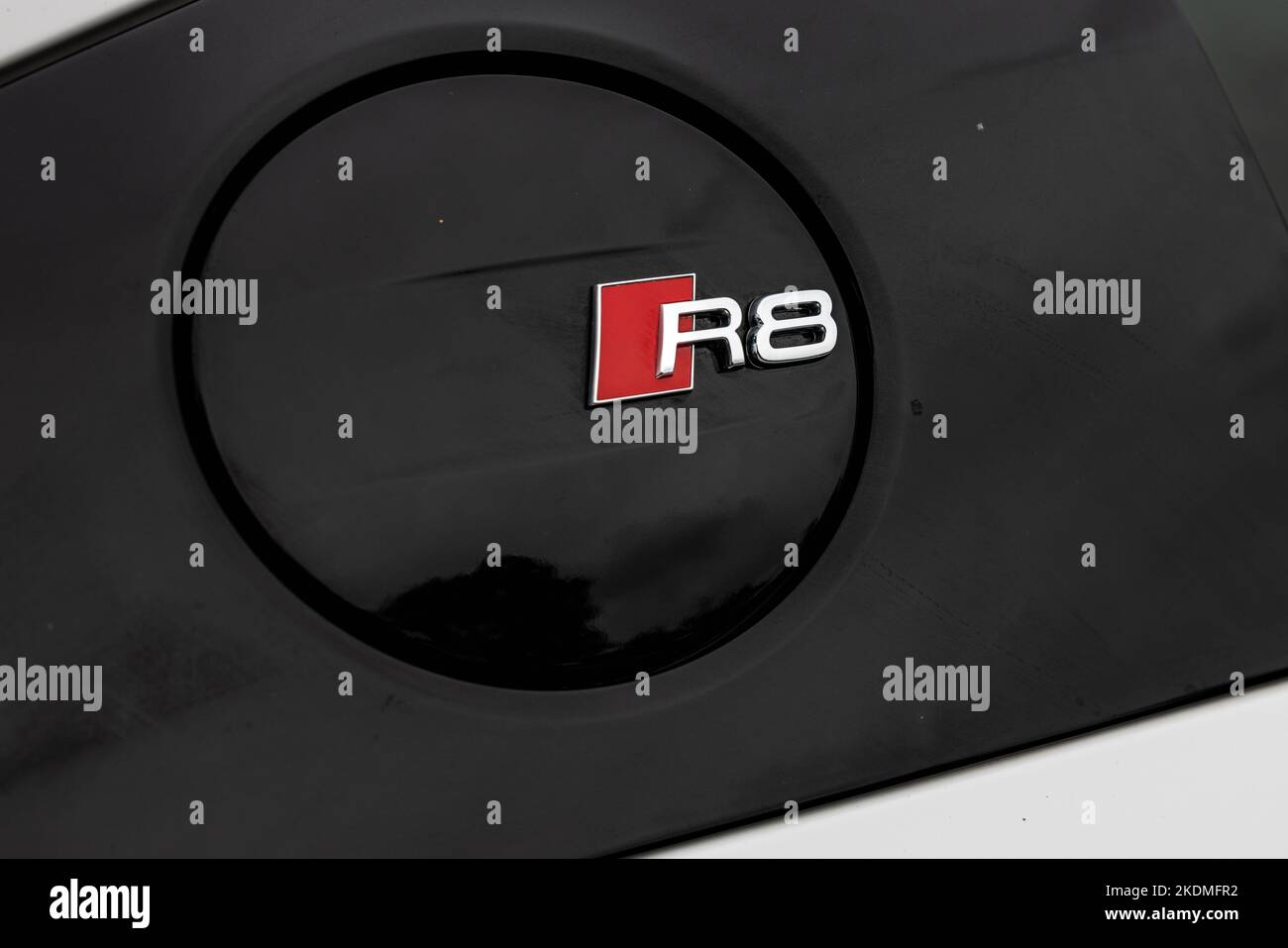 Tappo del serbatoio Audi R8 con logo R8 Foto Stock