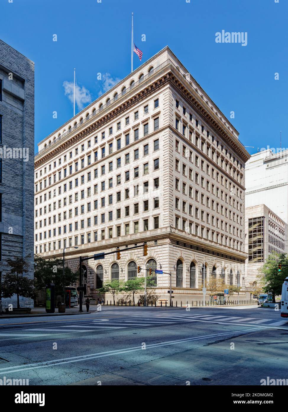 La Federal Reserve Bank di Cleveland si trova in Superior Avenue e East 6th Street. Foto Stock
