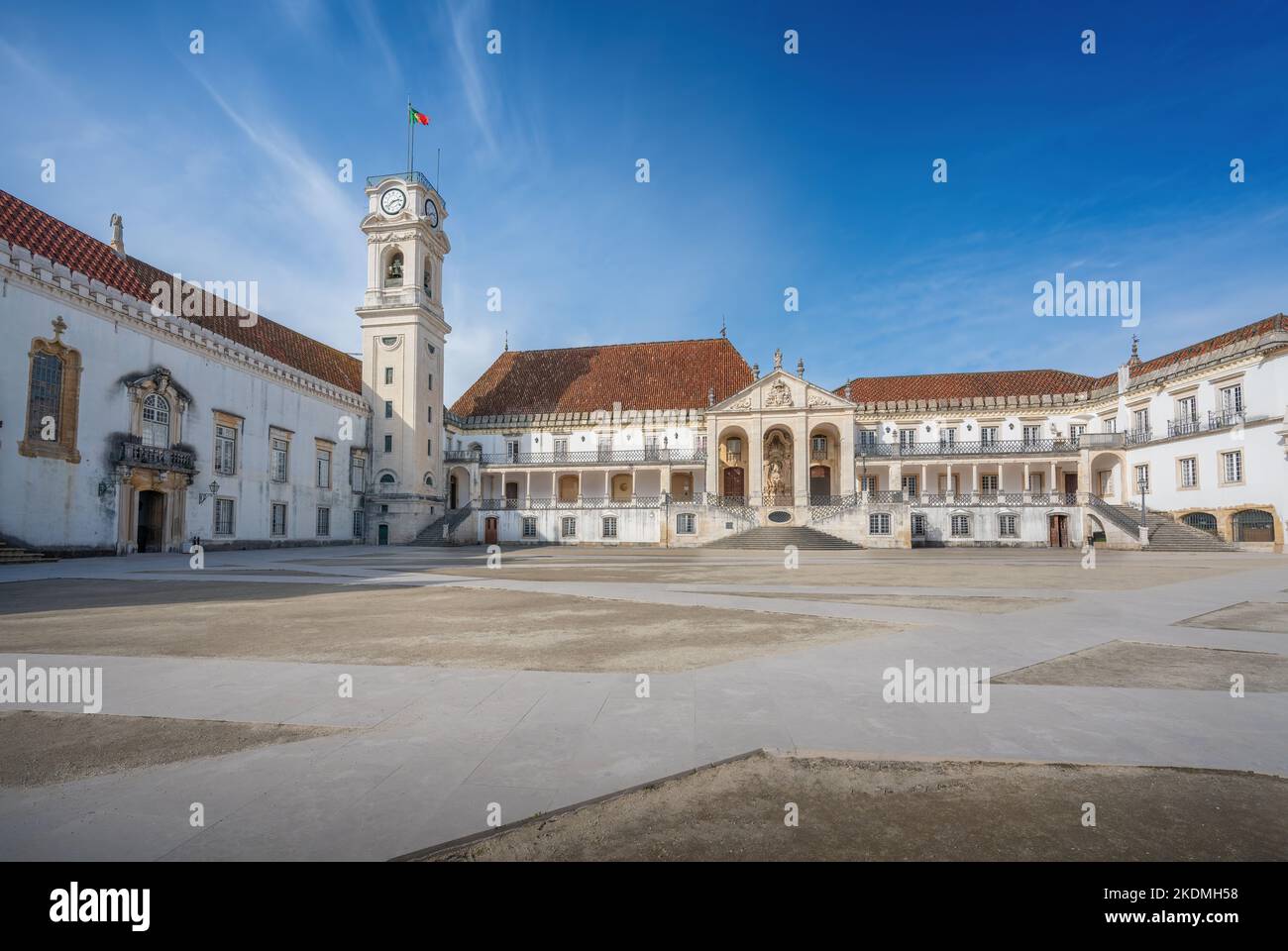 Università di Coimbra cortile, ex Palazzo reale - Coimbra, Portogallo Foto Stock