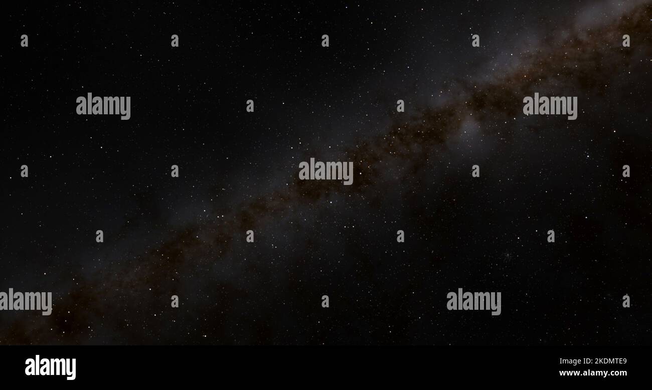 La galassia della Via Lattea con stelle, lo sfondo dell'illustrazione dello spazio 3D, la carta da parati dell'universo Foto Stock