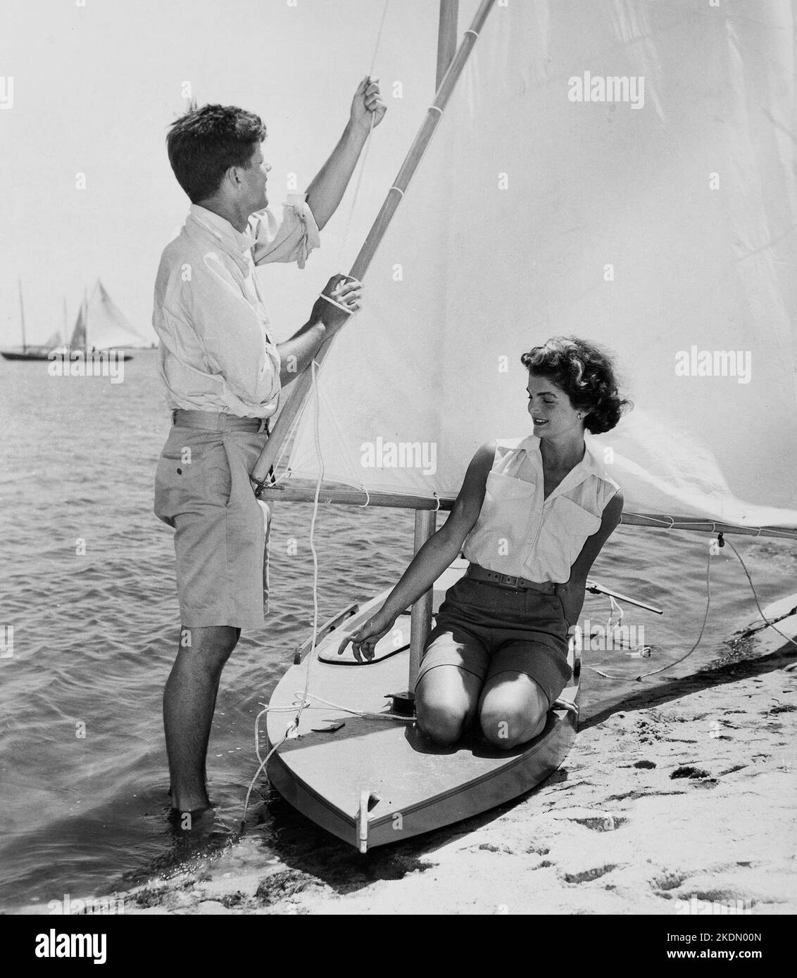 1953 John F. Kennedy e Jacqueline Bouvier Foto Stock