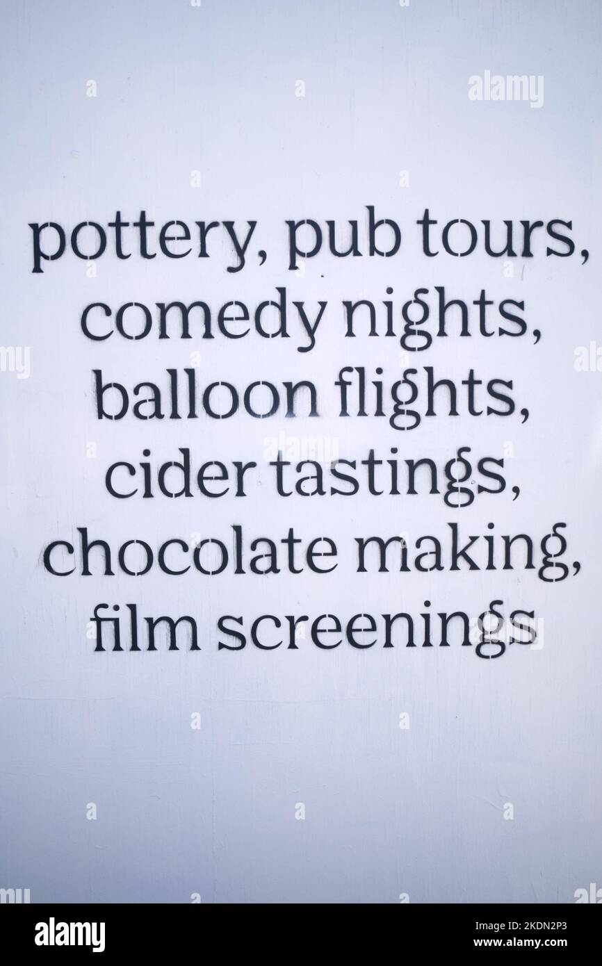 Campagna promozionale Billboard per la città di Bristol Inghilterra Regno Unito Foto Stock