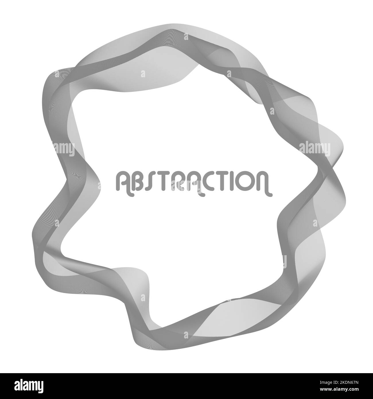 Cornice grigia astratta ondulata da sottili linee ondulate. Grafica vettoriale sottile Illustrazione Vettoriale