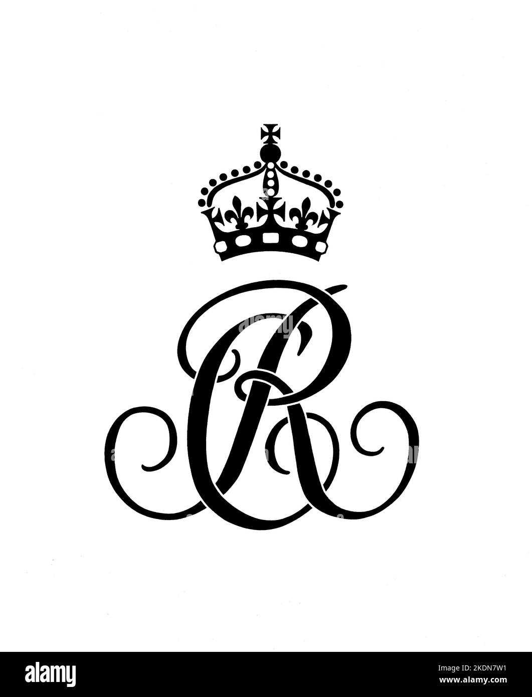 CREDITO OBBLIGATORIO: Solo USO EDITORIALE di Buckingham Palace non ci sarà alcun uso commerciale di questa immagine (incluso qualsiasi uso in merchandising, pubblicità o qualsiasi altro uso non editoriale). Al momento della pubblicazione, l'immagine non deve essere migliorata digitalmente, manipolata o modificata in alcun modo o forma. Immagine di handout non datata da Buckingham Palace del nuovo cifro che sarà usato dalla Regina Consort. Data di emissione: Lunedì 7 novembre 2022. Foto Stock