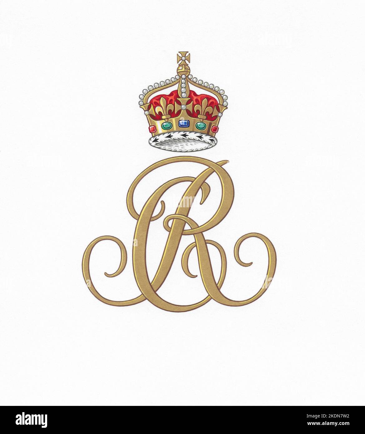 CREDITO OBBLIGATORIO: Solo USO EDITORIALE di Buckingham Palace non ci sarà alcun uso commerciale di questa immagine (incluso qualsiasi uso in merchandising, pubblicità o qualsiasi altro uso non editoriale). Al momento della pubblicazione, l'immagine non deve essere migliorata digitalmente, manipolata o modificata in alcun modo o forma. Immagine di handout non datata da Buckingham Palace del nuovo cifro che sarà usato dalla Regina Consort. Data di emissione: Lunedì 7 novembre 2022. Foto Stock