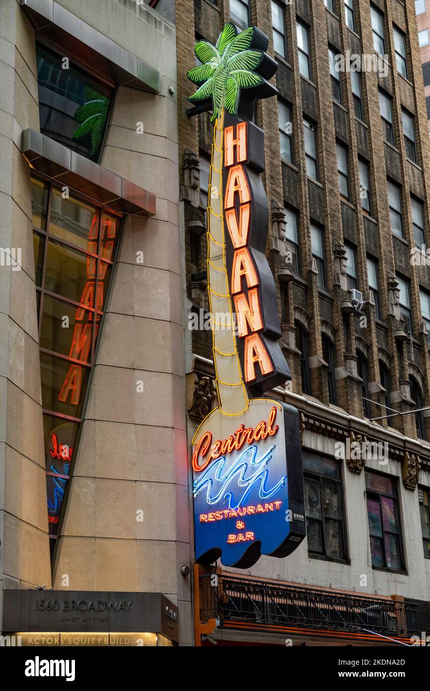 Havana Central Restaurant & Bar, Times Square, New York, USA 2022 Foto Stock