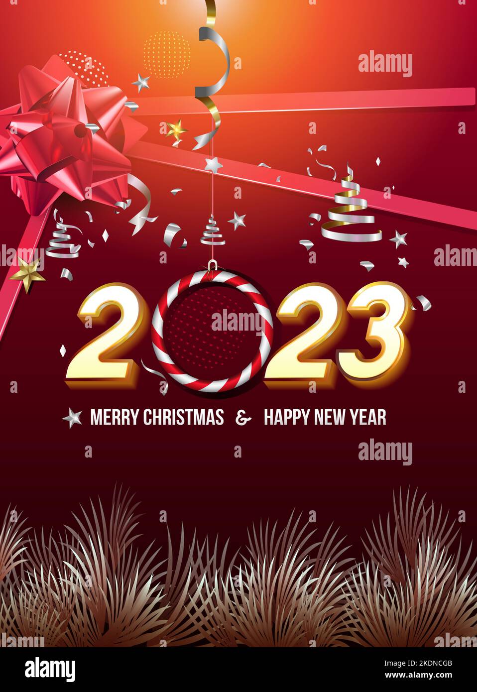 buon anno 2023 banner, poster, calendario, social media Illustrazione Vettoriale