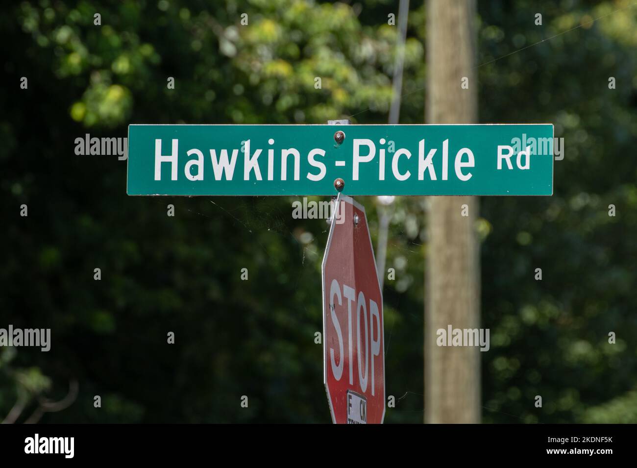 Hawkins Pickle Road a Dewdney, Mission, British Columbia, Canada Foto Stock