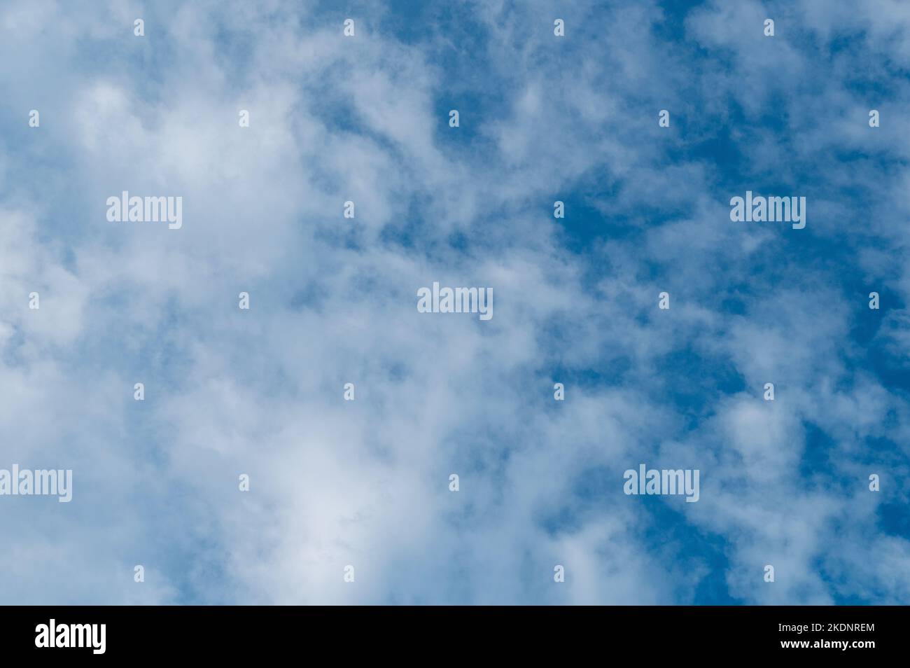Sfondo nuvole con cielo blu vista ravvicinata Foto Stock