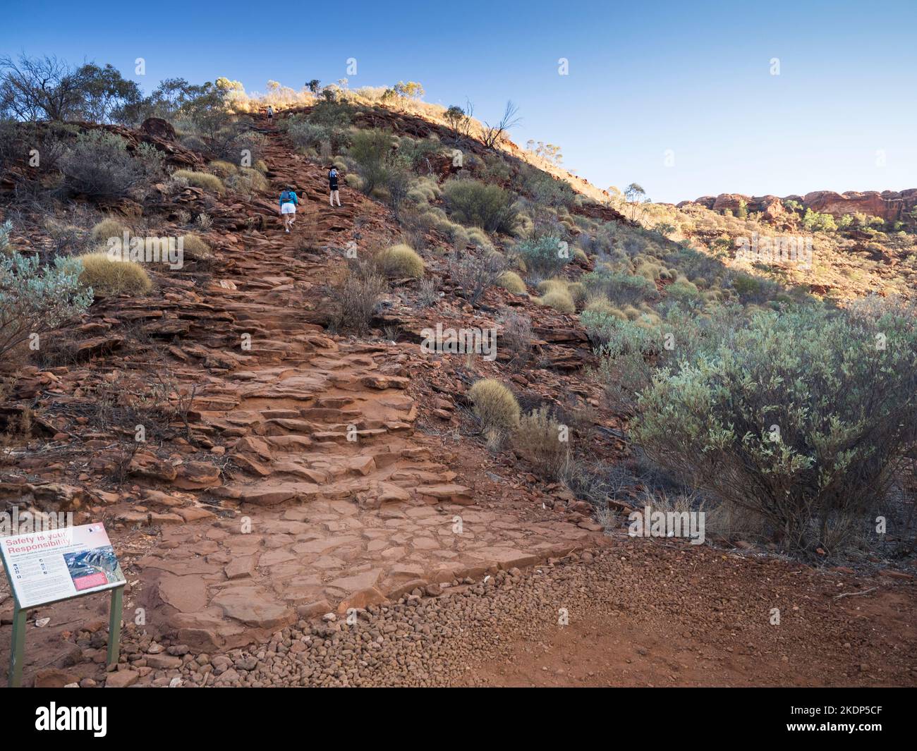 "Heart Attack Hill", Kings Canyon Rim Walk, Watarrka National Park, Northern Territory, Australia. Foto Stock