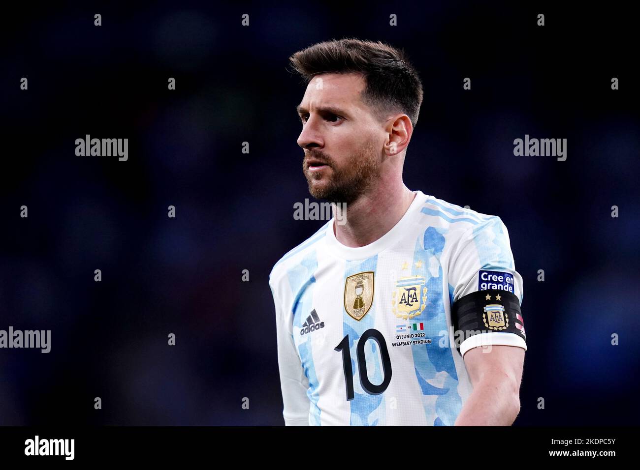 Foto del file datata 01-06-2022 di Lionel messi in Argentina. Stella giocatore per l'Argentina. Messi ha vinto tutto il possibile a livello di club e, con la Copa America del 2021, ha finalmente tolto argenteria internazionale. Ora a 35 anni, il giocatore più colpito e record dell'Argentina ha un ultimo colpo al premio finale del calcio. È circondato da una squadra laboriosa e dotata. Argentina sono 35 partite senza sconfitte e la fiducia è cielo alto. Data di emissione: Martedì 8 novembre 2022. Foto Stock