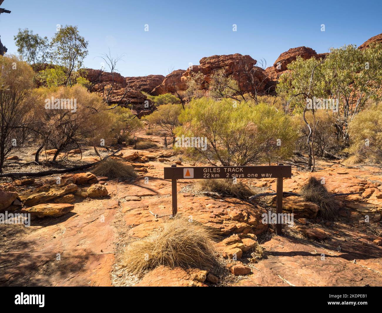Gile Track Junction, Rim Walk, Kings Canyon, Watarrka National Park, Northern Territory, Australia Foto Stock