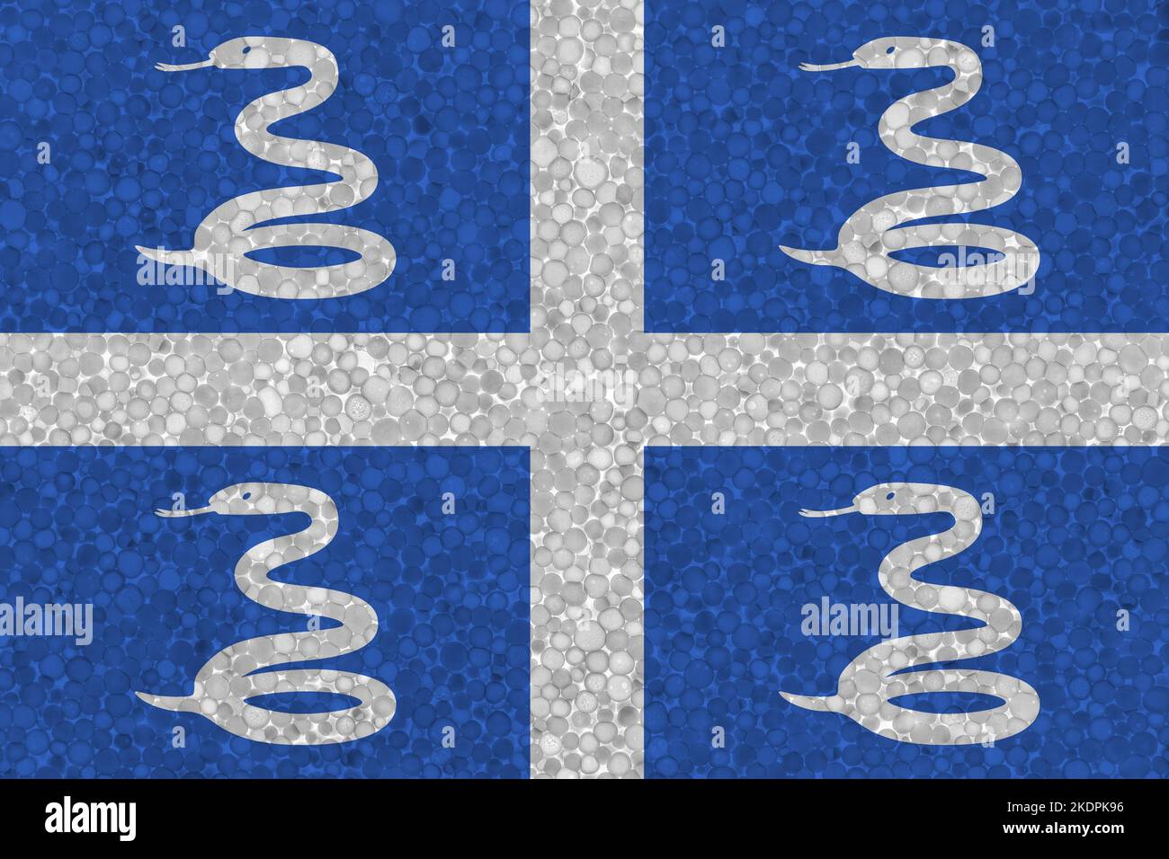 Bandera De Martinica Con Asta , Poste De La Bandera De Martinica