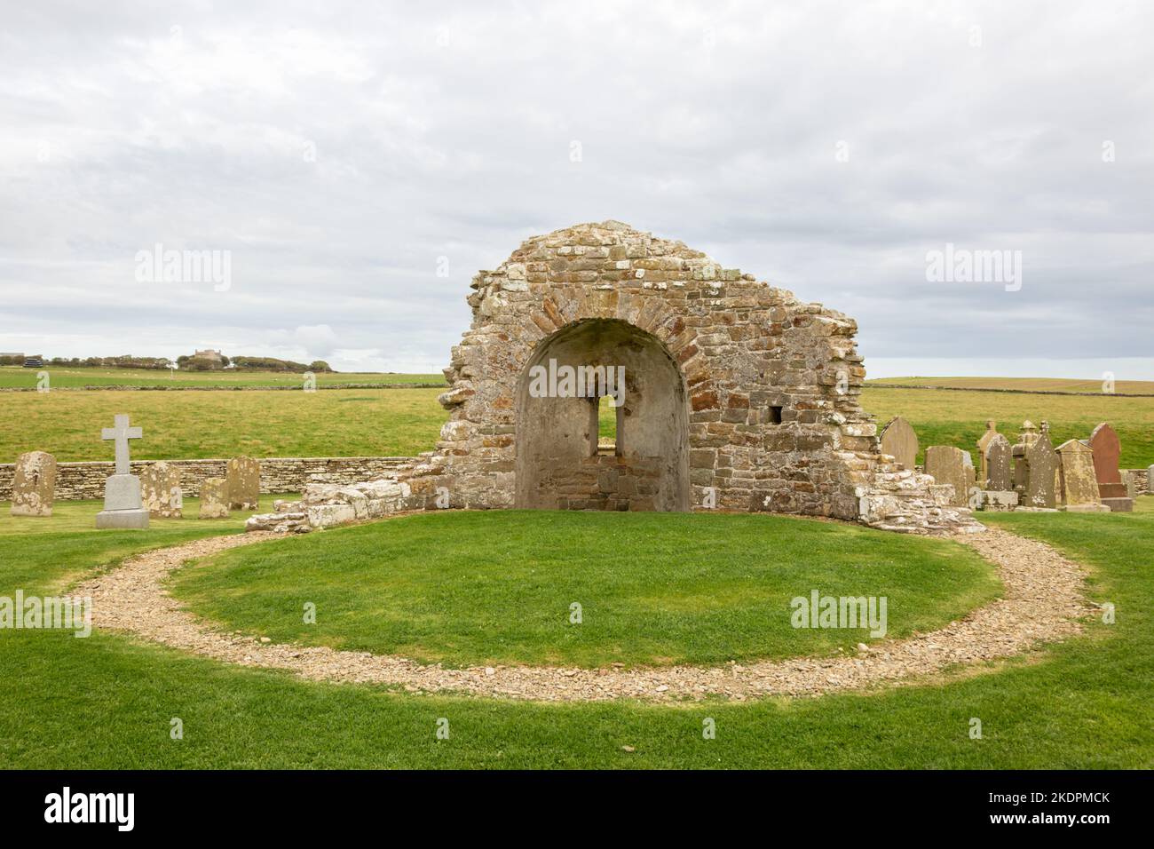 Orphir Round Church, Orkney, Scozia, Regno Unito, 2022 Foto Stock