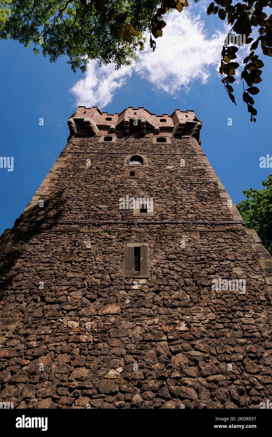 Piast Tower, parte del castello di Cieszyn, una roccaforte gotica-rinascimentale nella città di confine di Cieszyn in Polonia Foto Stock