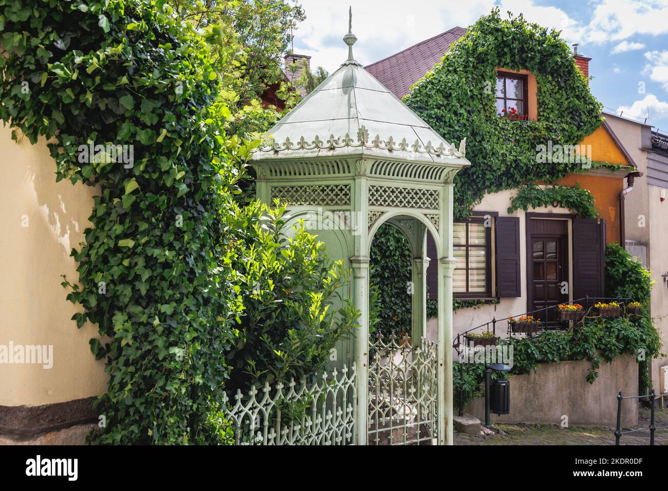 I tre Fratelli si trovano nella città vecchia di Cieszyn, città di confine in Polonia Foto Stock