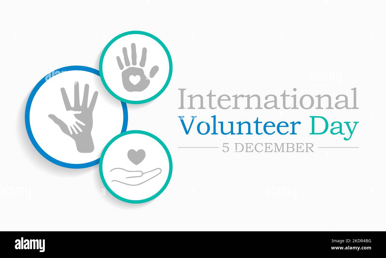 Il 5 dicembre si osserva ogni anno la giornata internazionale del volontariato (IVD) Illustrazione Vettoriale