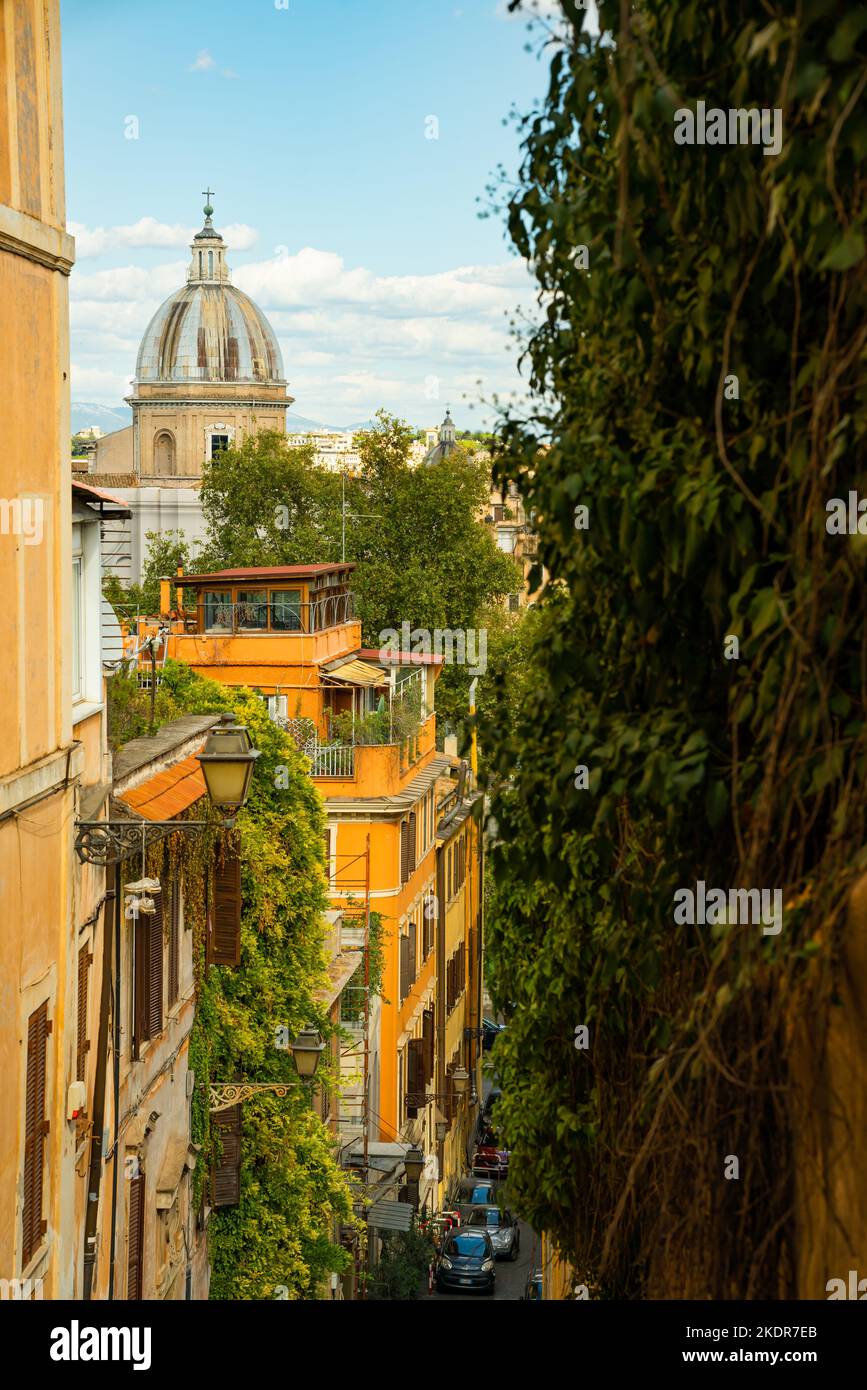 Vista di Roma dalla Passigiatta del Gianicolo. Foto Stock