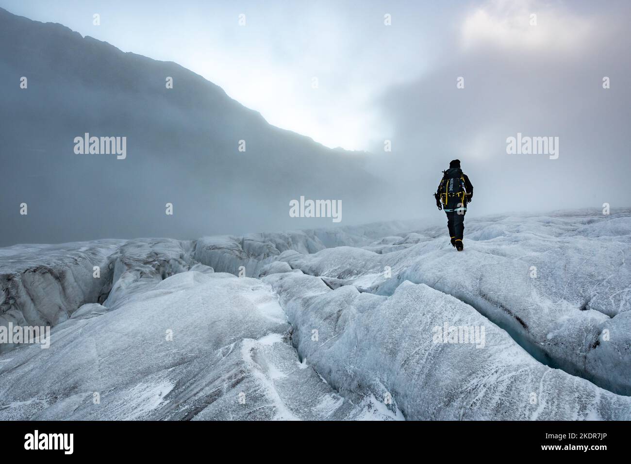 Tracciamento del ghiacciaio di Aletsch Foto Stock