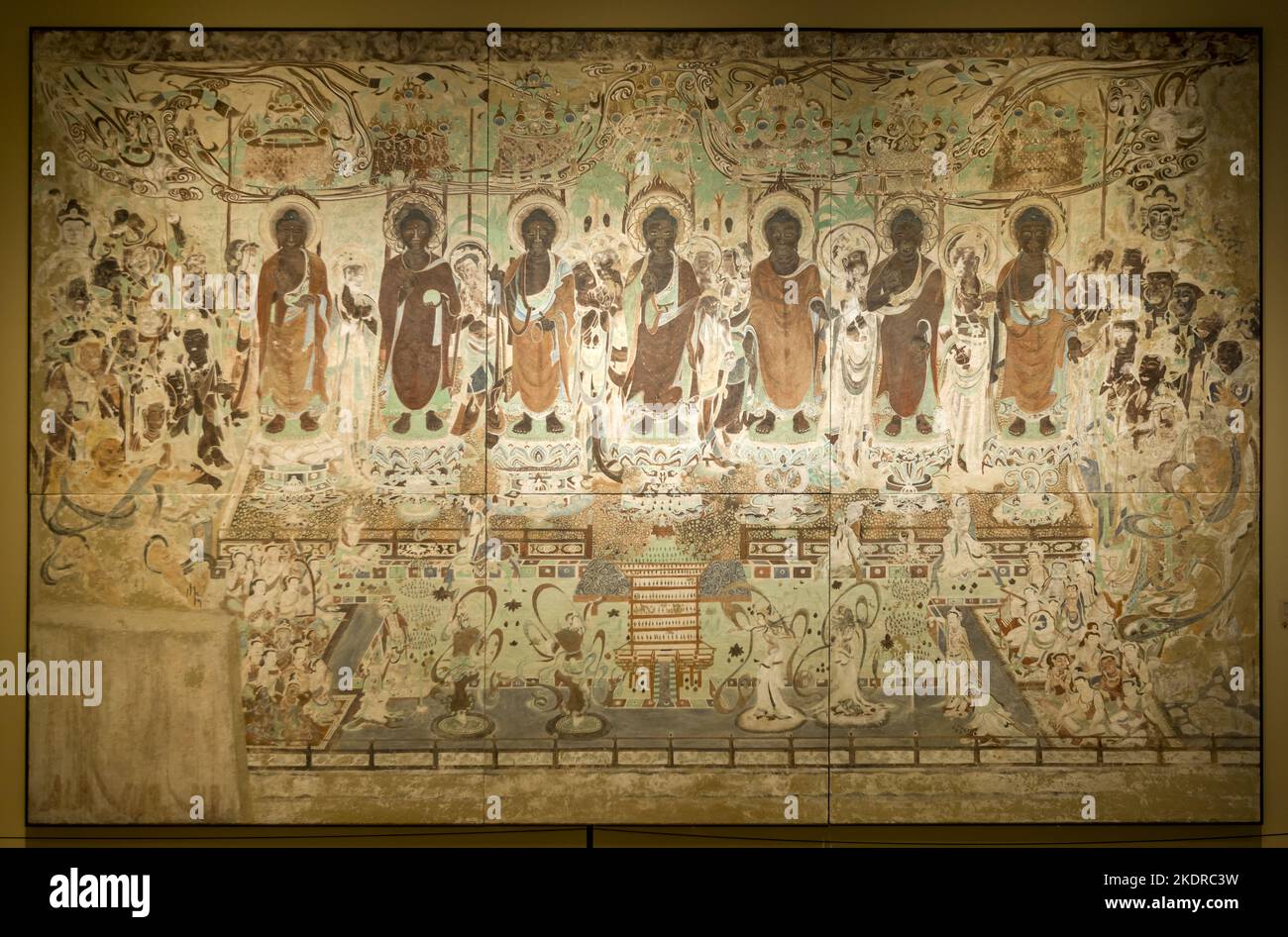 Galleria d'arte cinese - i pittori della strada della seta - il farmacista sette Buddha - le grotte del mogao - 220 wat Foto Stock