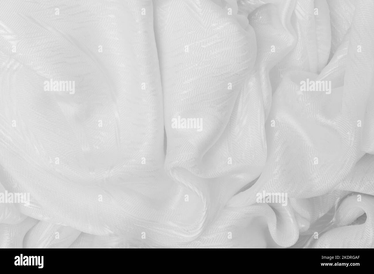 Tessuto bianco tessuto tessile Vintage tovaglia lino cotone modello tessuto sfondo. Foto Stock