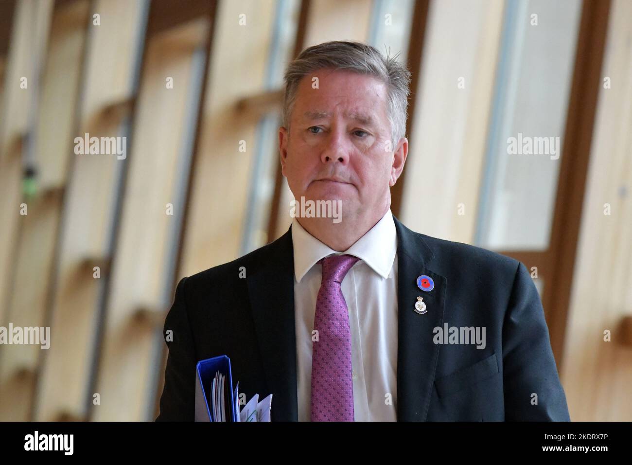 Edimburgo Scozia, Regno Unito 08 novembre 2022. Keith Brown MSP, Vice leader del Partito Nazionale Scozzese e Segretario del Gabinetto per la Giustizia e i Veterani al Parlamento Scozzese. Credit sst/alamy live news Foto Stock