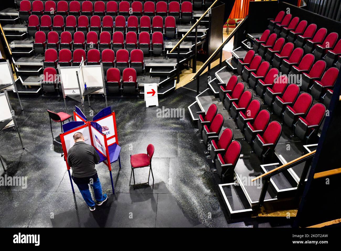 Palloncino nelle elezioni di metà mandato del 2022 nella capitale dello stato del Vermont, Montpelier, VT, USA. Foto Stock