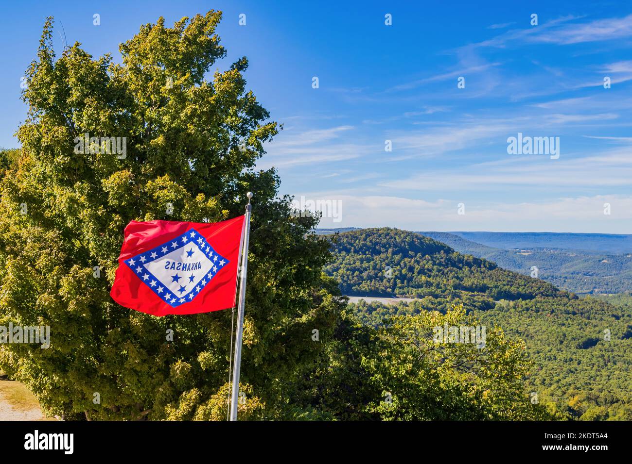 Veduta aerea dello splendido paesaggio da Scenic Point in Arkansas Foto Stock