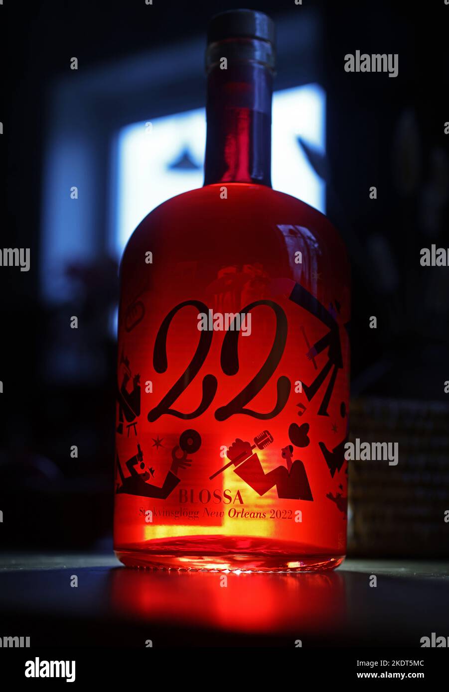 Blossa stagionale glögg dal 2022. Blossa è un marchio registrato di glögg di Anora Group (e precedentemente di Altia e prima di Vin & Sprit), che è il glögg più venduto in Svezia. Foto Stock