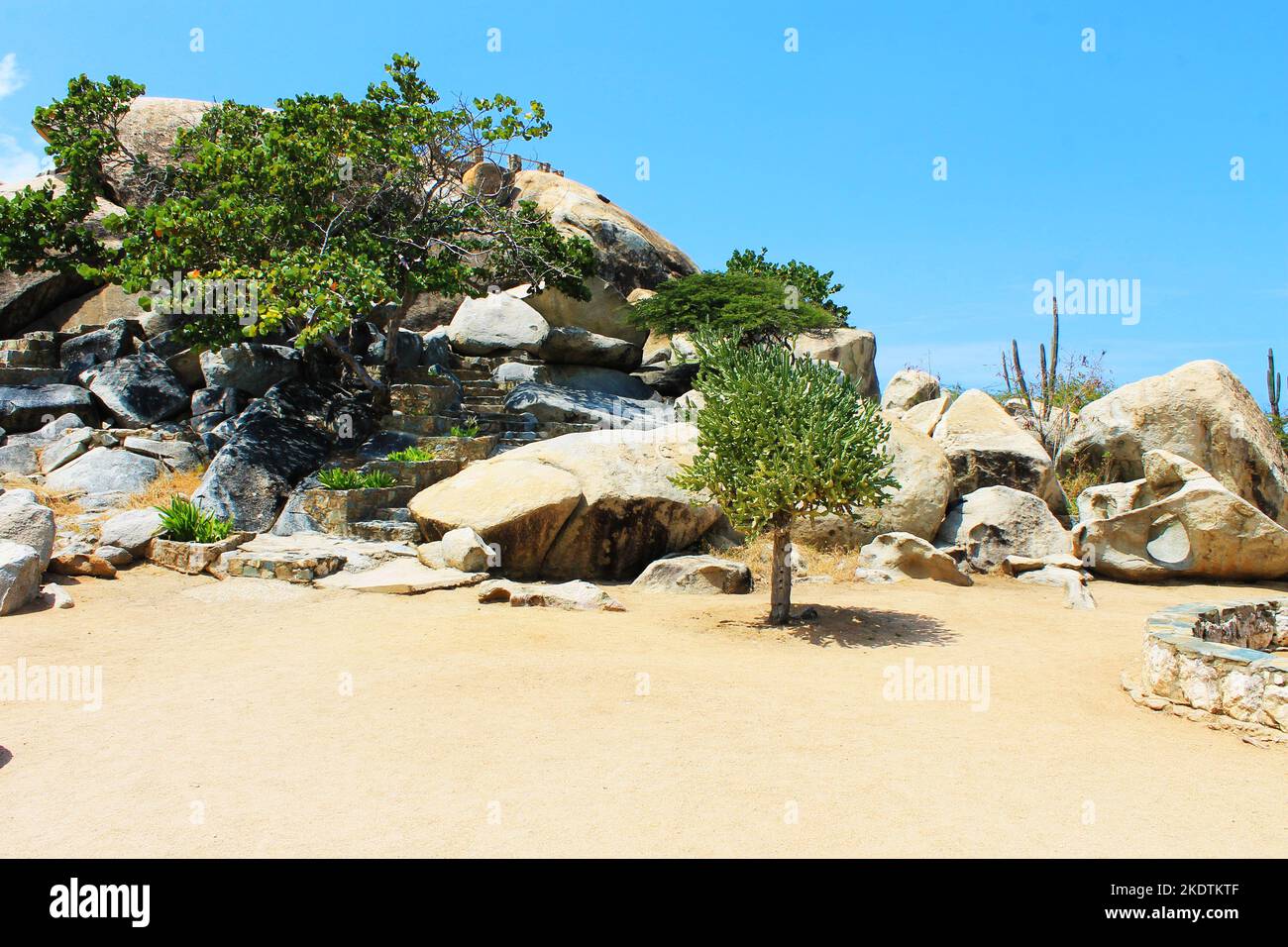 Casibari formazione rocciosa, sull'isola di Aruba, nei Caraibi Foto Stock