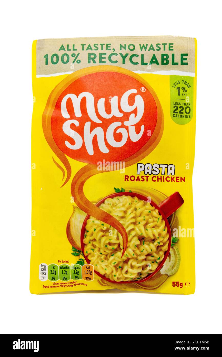 Pasta di pollo arrosto Mugshot Foto Stock