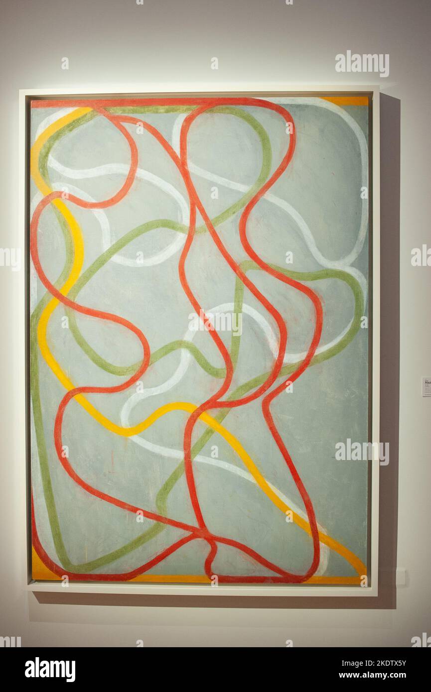 Brice Marden (B. 1938) il presenziato firmato e datato '1996-9 B. Marden' (al contrario) olio su lino 82 x 57 in. (208,3 x 144,8 cm.) Dipinto nel 1996-1999on in mostra al Visionary: La Paul G. Allen Collection presentata alle Christie's New York Galleries del Rockefeller Center di New York, NY, il 8 novembre 2022. L'asta è destinata a svolgersi dal 9 al 10 novembre 2022 ed è stata valutata per oltre $1 miliardi di dollari. La collezione del filantropo Paul G. Allen, co-fondatore di Microsoft, comprende più di 150 capolavori che coprono 500 anni di storia dell'arte. Tutti i proventi andranno alla filantropia. (Foto di TJ Rot Foto Stock