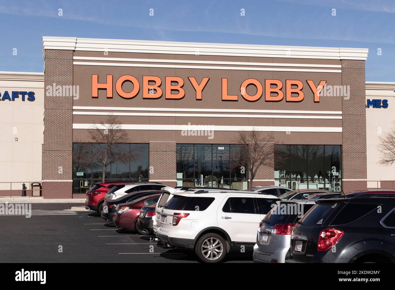Ft. Wayne - circa Novembre 2022: Hobby lobby al dettaglio. Hobby lobby è una società privata di principi cristiani. Foto Stock