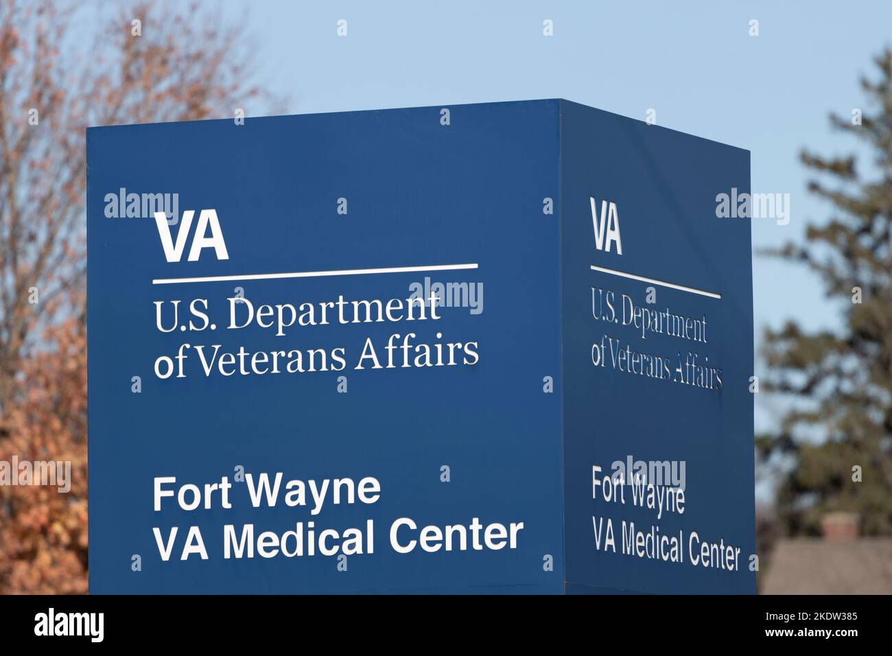 Ft. Wayne - circa Novembre 2022: Dipartimento degli Affari dei Veterani degli Stati Uniti. Il VA fornisce servizi sanitari ai veterani militari. Foto Stock