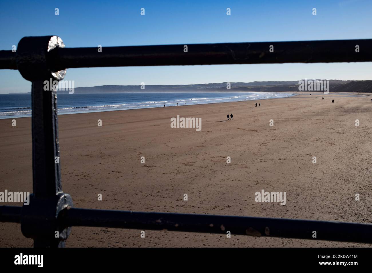 The Beach, bassa marea, a Filey, nell'East Yorkshire, Regno Unito Foto Stock