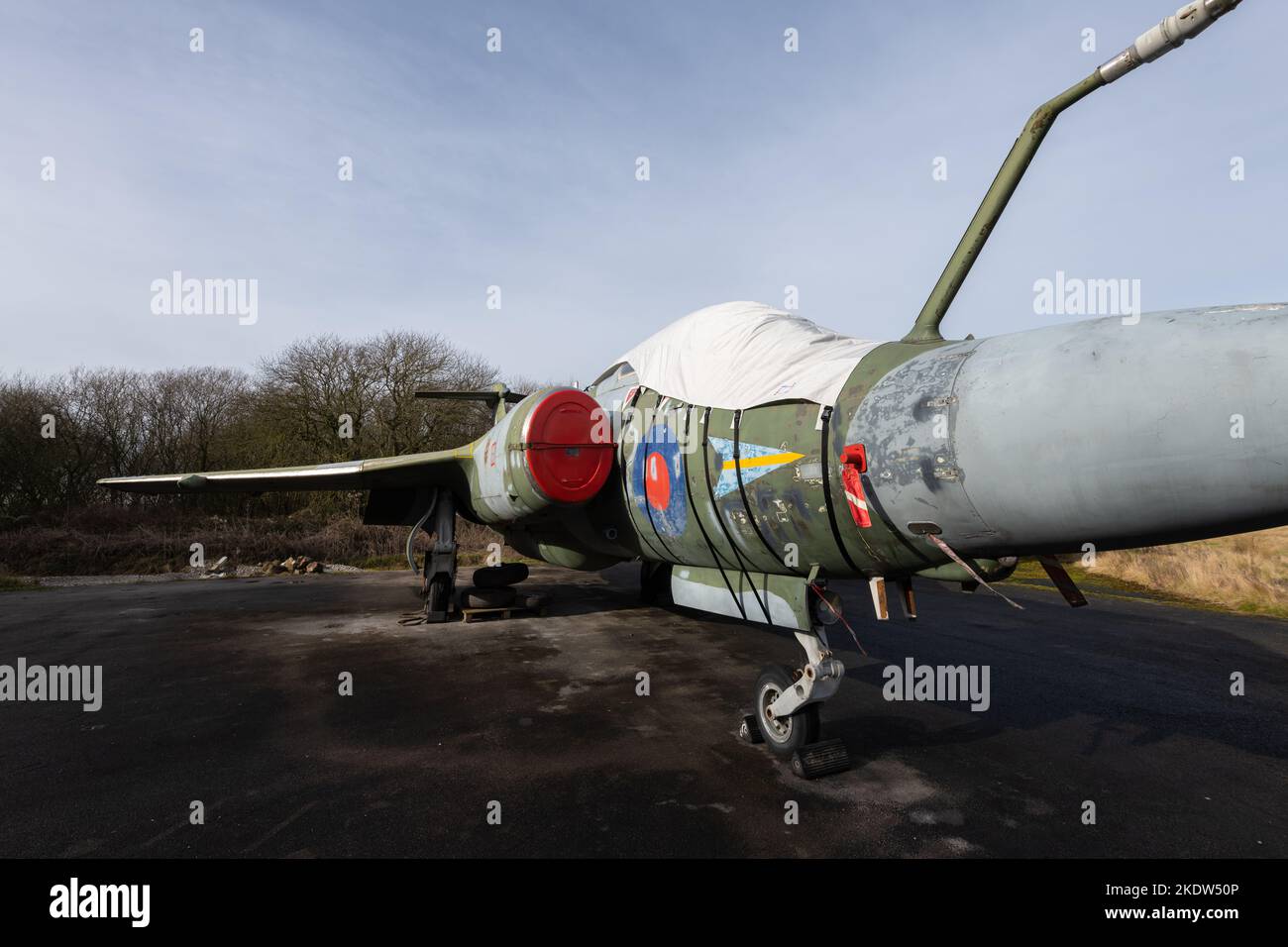 York.Yorkshire.United Kingdom.February 16th 2022.A l'aereo da combattimento Gloster Javelin è in mostra presso lo Yorkshire Air Museum Foto Stock