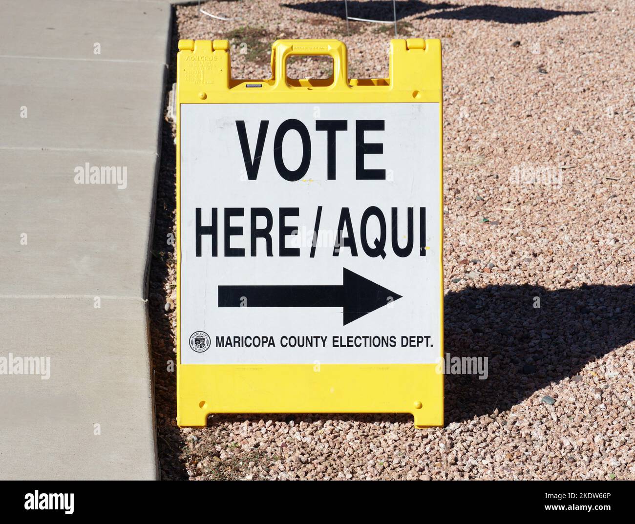 Vota qui accedi a Maricopa County, Arizona, USA. Novembre 8, 2022. Foto Stock