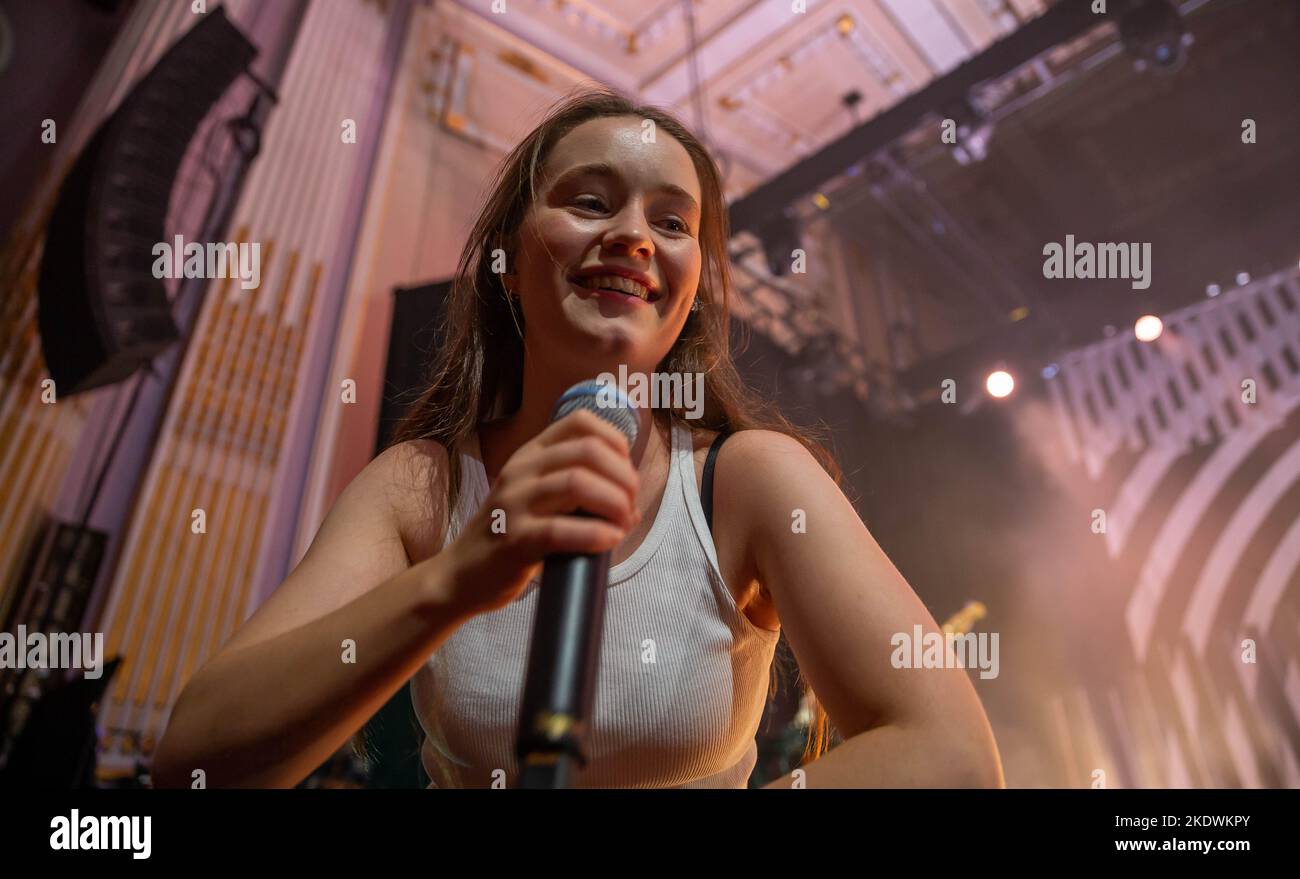 Edimburgo, Scozia 8th novembre 2022. Sigrid suona in una sala Usher a Edimburgo sulla gamba britannica del suo tour How To Let Go. Foto Stock