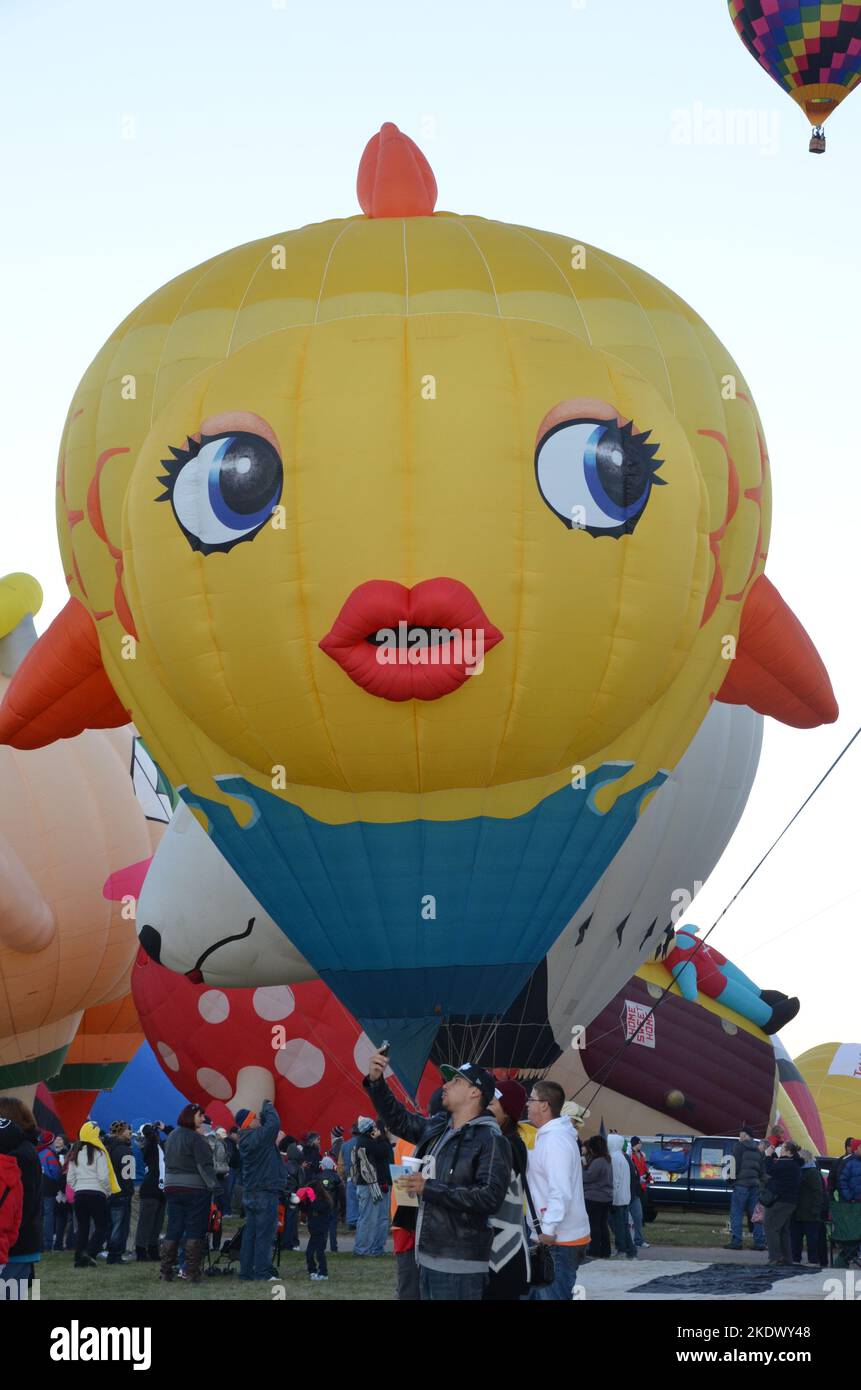 Mongolfiera all'Albuquerque International Balloon Fiesta Foto Stock