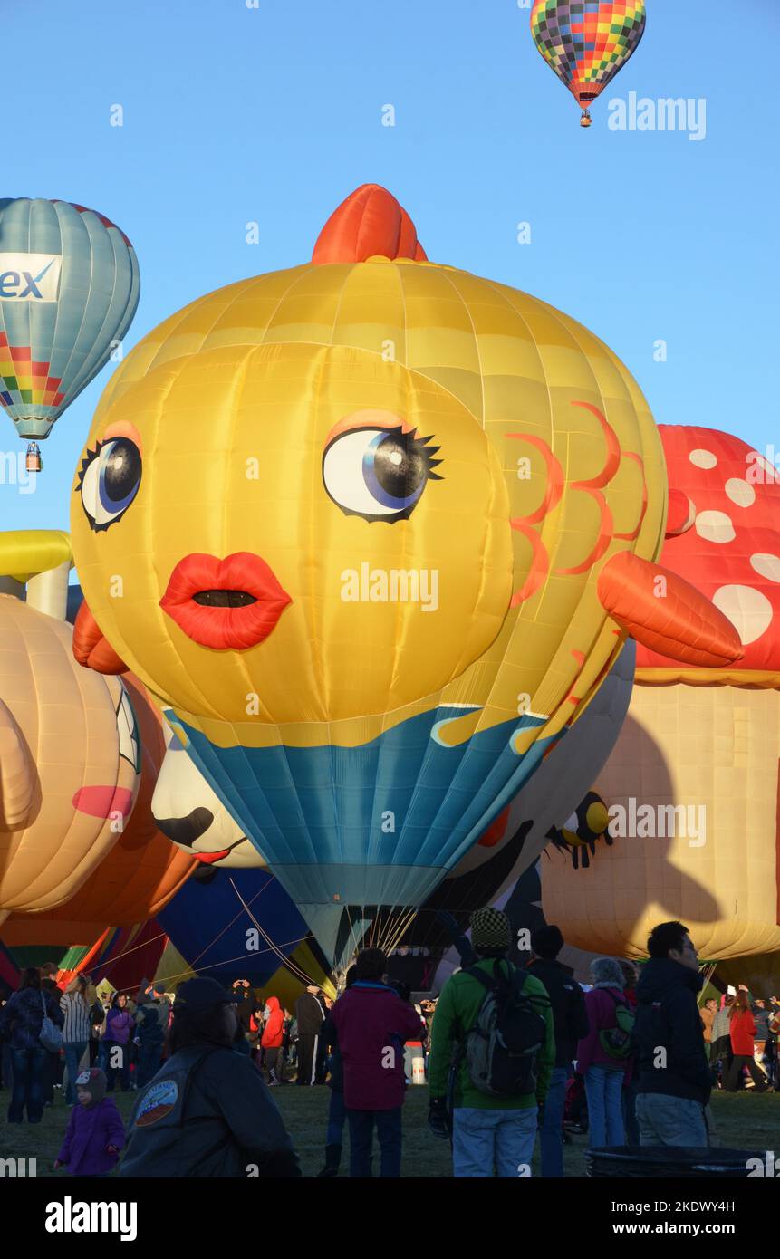 Mongolfiera all'Albuquerque International Balloon Fiesta Foto Stock