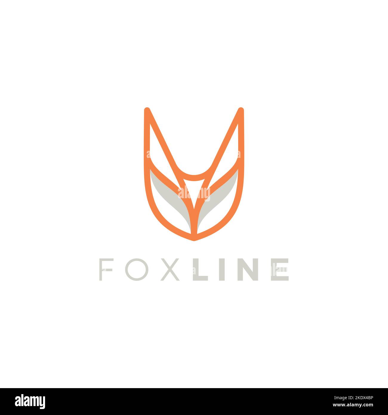 Design vettoriale con logo Fox Line Illustrazione Vettoriale