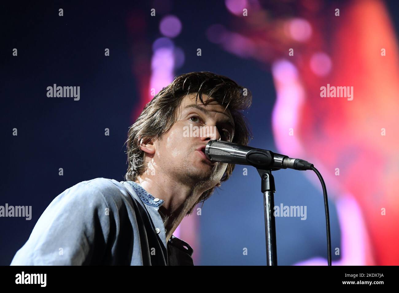Rio de Janeiro, Brasile, 4 novembre 2022. Musicista e cantante Alex Turner della band indie rock Artic Monkeys, durante un concerto alla Jeunesse Arena Foto Stock