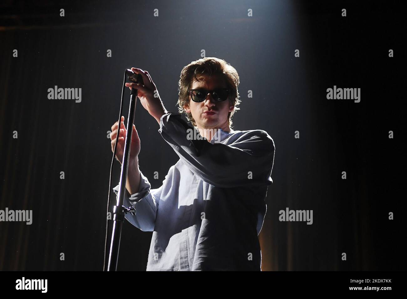 Rio de Janeiro, Brasile, 4 novembre 2022. Musicista e cantante Alex Turner della band indie rock Artic Monkeys, durante un concerto alla Jeunesse Arena Foto Stock