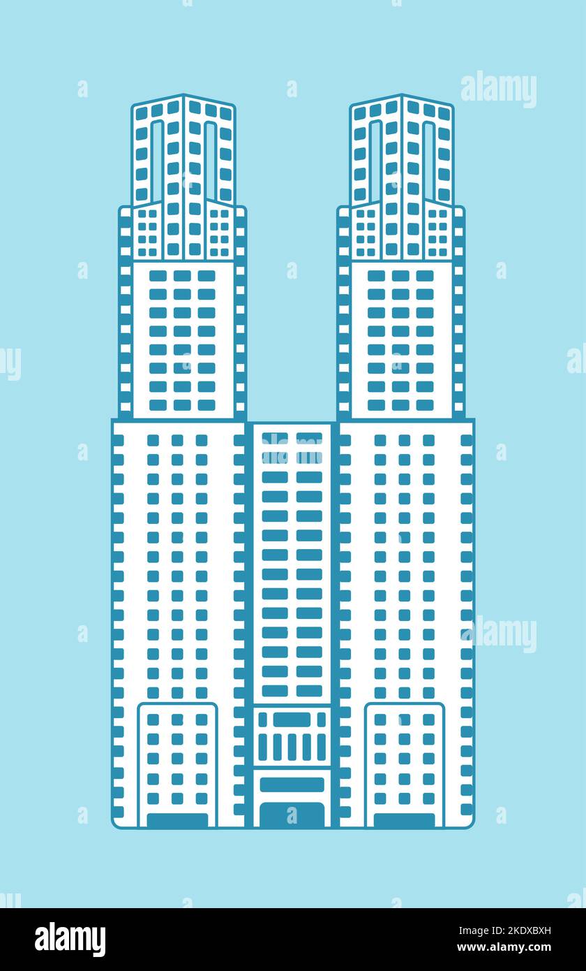 Edificio di riferimento di Tokyo. Illustrazione | Governo Metropolitano di Tokyo Illustrazione Vettoriale