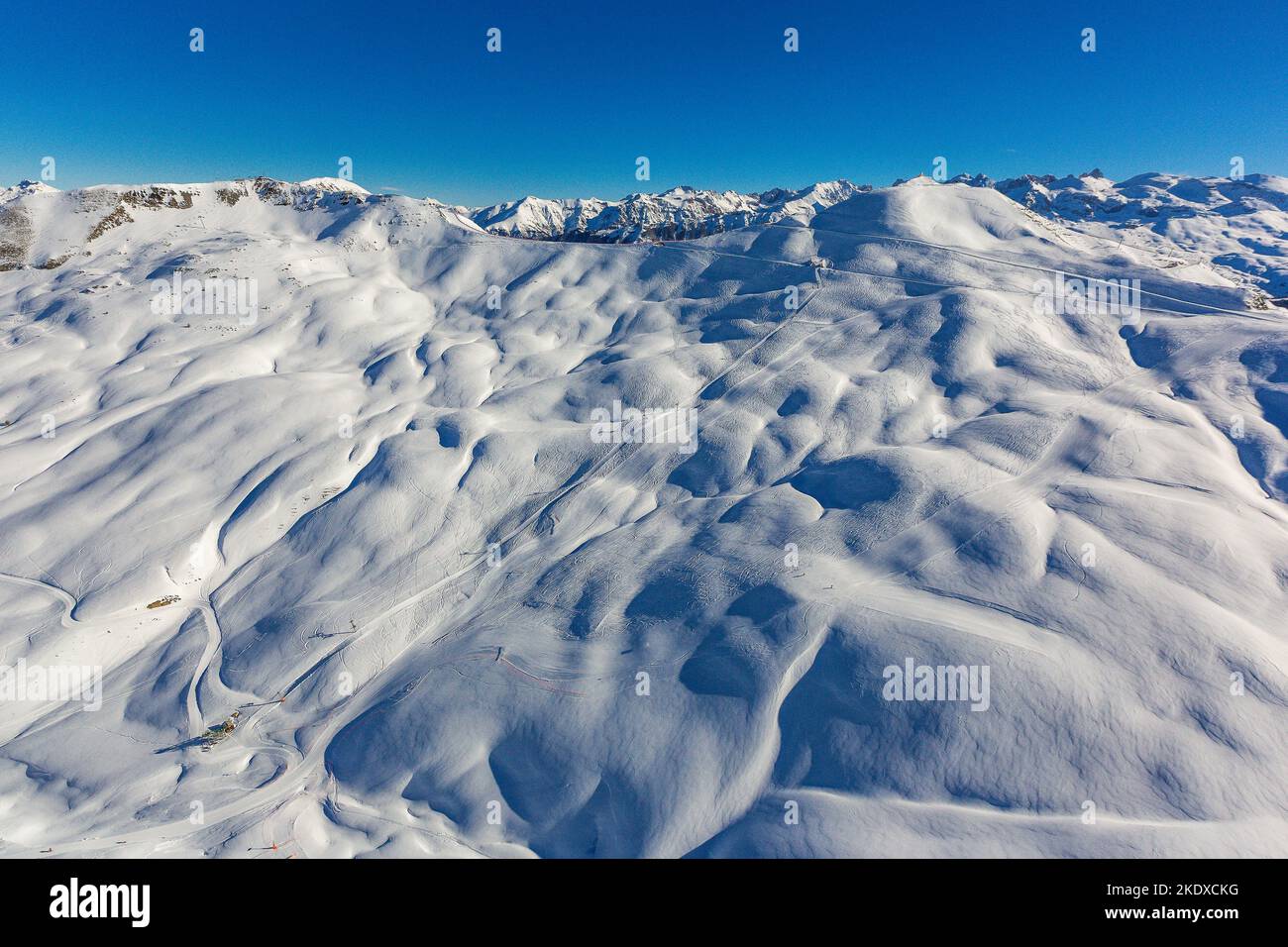 Francia. Hautes-Alpes (05), Foret Blanche domaine, stazione sciistica di Risoul Foto Stock